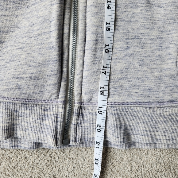 Lululemon Cool & Collected Hooded Sweatshirt Hoodie Heathered Grey Size 8 - Picture 12 of 13